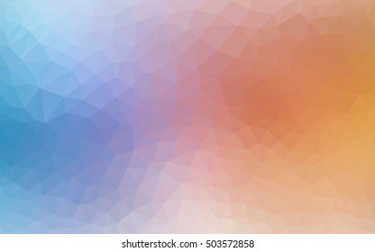 Light blue-yellow abstract mosaic pattern. Creative geometric illustration in Origami style with gradient. The polygonal design can be used for your web site.