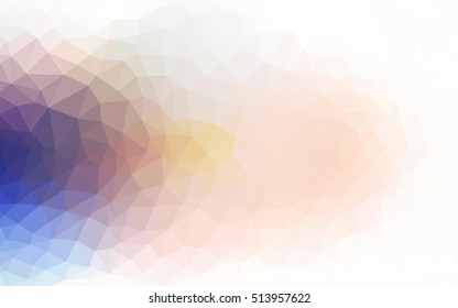 Light blue-yellow abstract mosaic pattern. Creative geometric illustration in Origami style with gradient. The textured pattern can be used for background.