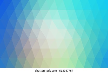 Light blue-yellow abstract mosaic pattern. Modern geometrical abstract illustration with gradient. The textured pattern can be used for background.