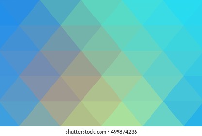 Light blue-yellow abstract mosaic template. Colorful illustration in abstract style with gradient. The best triangular design for your business.