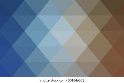 Light blue-yellow abstract mosaic template. Triangular geometric sample with gradient.  The completely new template can be used for your brand book.