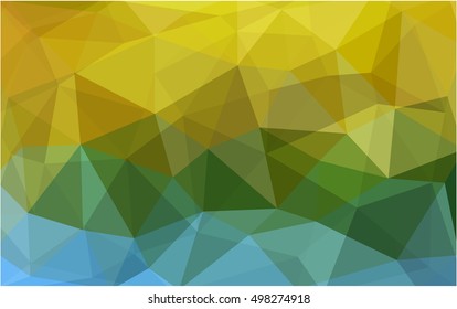 Light blue-yellow abstract polygonal pattern. Shining colored illustration in a brand-new style. Brand-new design for your business.