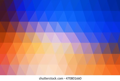 Light blue-yellow abstract polygonal template. Geometric illustration in Origami style with gradient.  Brand-new design for your business.