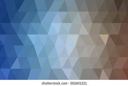 Light blue-yellow abstract polygonal template. Glitter abstract illustration with an elegant design. The best triangular design for your business.
