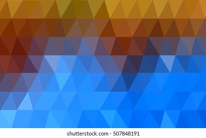 Light blue-yellow abstract polygonal template. Glitter abstract illustration with an elegant design. The template can be used as a background for cell phones.