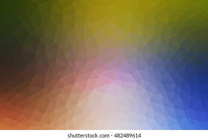 Light blue-yellow blurry triangle background. Modern geometrical abstract illustration with gradient. Brand-new design for your business.