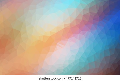 Light blue-yellow blurry triangle background. Creative illustration in halftone style with gradient. The textured pattern can be used for background.