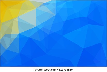Light blue-yellow low poly background. Colorful abstract illustration with gradient. A completely new design for your business.