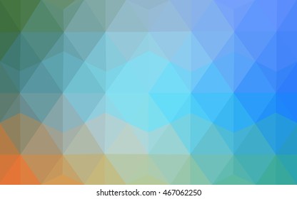 Light blue-yellow polygon abstract background. Shining illustration, which consist of triangles. Brand-new design for your business.