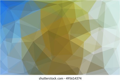 Light blue-yellow polygon abstract background. Colorful abstract illustration with gradient. The best triangular design for your business.