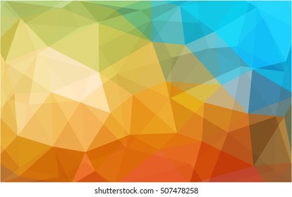 Light blue-yellow polygon abstract background. An elegant bright illustration with gradient. Brand-new style for your business design.
