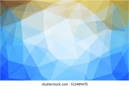 Light blue-yellow polygon abstract background. Colorful illustration in abstract style with gradient. The completely new template can be used for your brand book.
