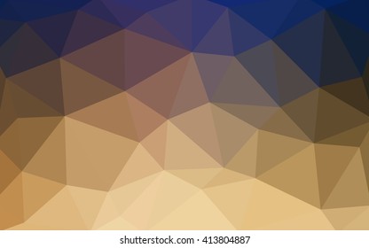 Light blue-yellow polygonal illustration, which consist of triangles. Triangular design for your business. Geometric background in Origami style with gradient.