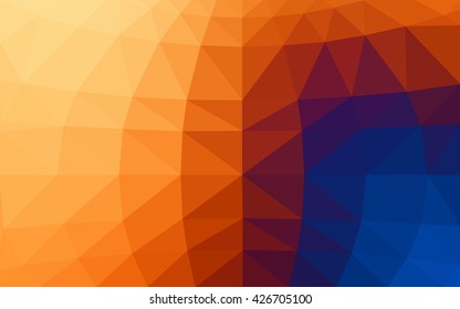 Light blue-yellow polygonal illustration, which consist of triangles. Triangular design for your business. Geometric background in Origami style with gradient.