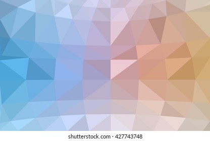 Light blue-yellow polygonal illustration, which consist of triangles. Triangular design for your business. Geometric background in Origami style with gradient.