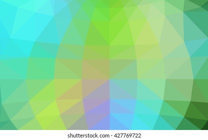 Light blue-yellow polygonal illustration, which consist of triangles. Triangular design for your business. Geometric background in Origami style with gradient.