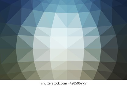Light blue-yellow polygonal illustration, which consist of triangles. Triangular design for your business. Geometric background in Origami style with gradient.