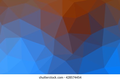 Light blue-yellow polygonal illustration, which consist of triangles. Triangular design for your business. Geometric background in Origami style with gradient.