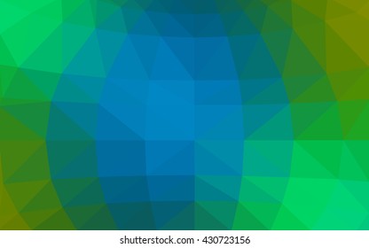 Light blue-yellow polygonal illustration, which consist of triangles. Triangular design for your business. Geometric background in Origami style with gradient.