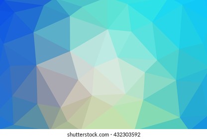 Light blue-yellow polygonal illustration, which consist of triangles. Triangular design for your business. Geometric background in Origami style with gradient.