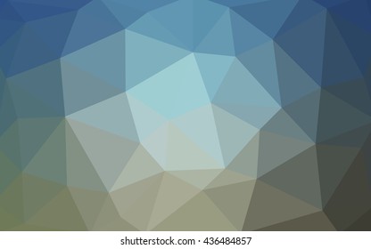 Light blue-yellow polygonal illustration, which consist of triangles. Triangular design for your business. Geometric background in Origami style with gradient.