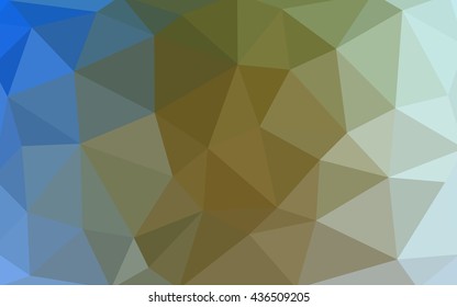 Light blue-yellow polygonal illustration, which consist of triangles. Triangular design for your business. Geometric background in Origami style with gradient.