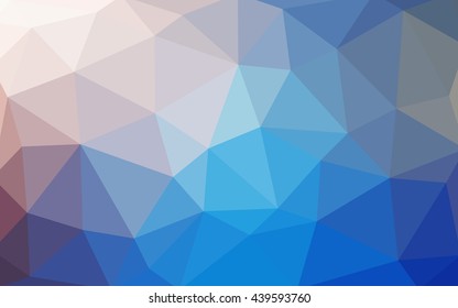 Light blue-yellow polygonal illustration, which consist of triangles. Triangular design for your business. Geometric background in Origami style with gradient.