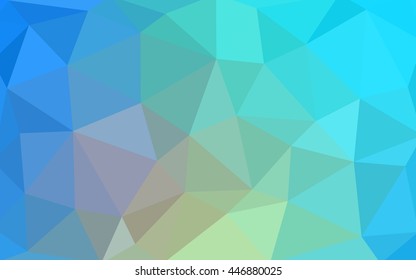 Light blue-yellow polygonal illustration, which consist of triangles. Triangular design for your business. Geometric background in Origami style with gradient.