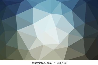 Light blue-yellow polygonal illustration, which consist of triangles. Triangular design for your business. Geometric background in Origami style with gradient.