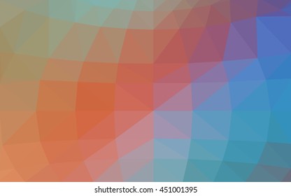 Light blue-yellow polygonal illustration, which consist of triangles. Triangular design for your business. Geometric background in Origami style with gradient.