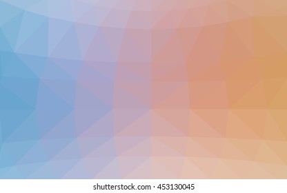 Light blue-yellow polygonal illustration, which consist of triangles. Triangular design for your business. Geometric background in Origami style with gradient.
