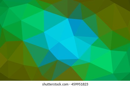 Light blue-yellow polygonal illustration, which consist of triangles. Triangular design for your business. Geometric background in Origami style with gradient.