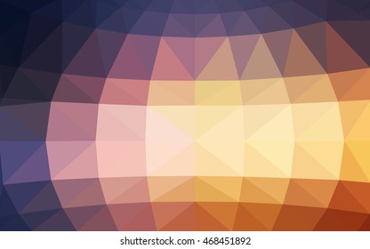Light blue-yellow polygonal illustration, which consist of triangles. Triangular design for your business. Geometric background in Origami style with gradient.