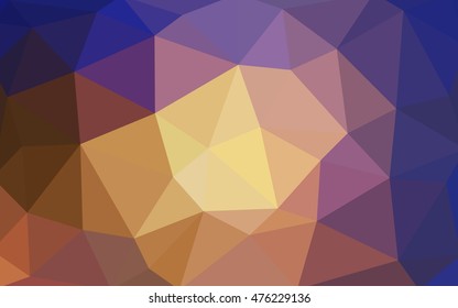 Light blue-yellow polygonal illustration, which consist of triangles. Triangular design for your business. Geometric background in Origami style with gradient.