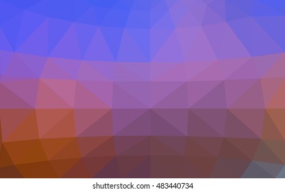 Light blue-yellow polygonal illustration, which consist of triangles. Triangular design for your business. Geometric background in Origami style with gradient.