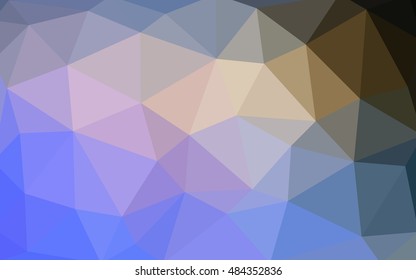 Light blue-yellow polygonal illustration, which consist of triangles. Triangular design for your business. Geometric background in Origami style with gradient.