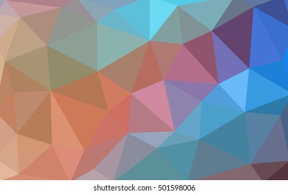 Light blue-yellow polygonal illustration, which consist of triangles. Triangular design for your business. Geometric background in Origami style with gradient.