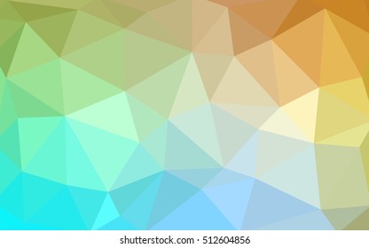 Light blue-yellow polygonal illustration, which consist of triangles. Triangular design for your business. Geometric background in Origami style with gradient.