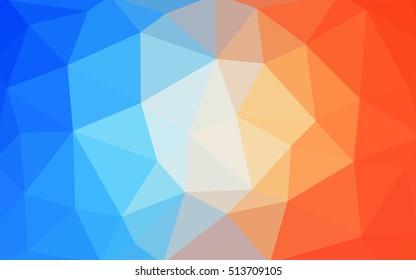 Light blue-yellow polygonal illustration, which consist of triangles. Triangular design for your business. Geometric background in Origami style with gradient.