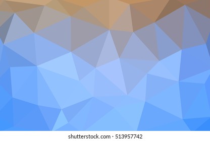 Light blue-yellow polygonal illustration, which consist of triangles. Triangular design for your business. Geometric background in Origami style with gradient.