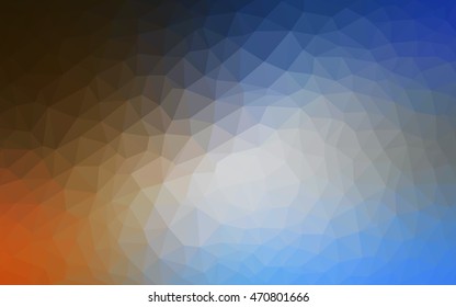 Light blue-yellow triangle mosaic background. A sample with polygonal shapes. The template can be used as a background for cell phones.