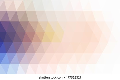 Light blue-yellow triangle mosaic background. Colorful illustration in abstract style with gradient. The elegant pattern can be used as part of a brand book.