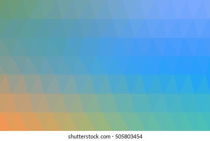 Light blue-yellow triangle mosaic background. A completely new color illustration in a vague style. The completely new template can be used for your brand book.