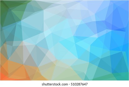 Light blue-yellow triangle mosaic background. Shining colored illustration in a brand-new style. Brand-new style for your business design.