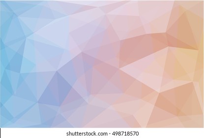 Light blue-yellow triangle mosaic template. Glitter abstract illustration with an elegant design. A completely new design for your business.