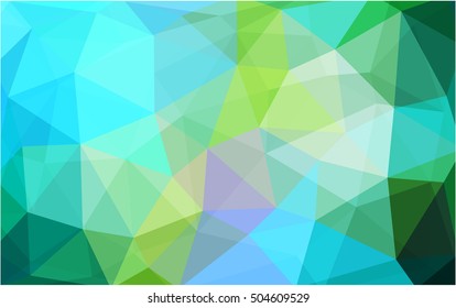 Light blue-yellow triangle mosaic template. Brand-new colored illustration in blurry style with gradient. The polygonal design can be used for your web site.