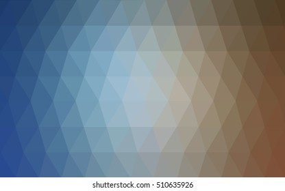 Light blue-yellow triangle mosaic template. Triangular geometric sample with gradient.  The textured pattern can be used for background.
