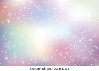 light and blur background with snowflake