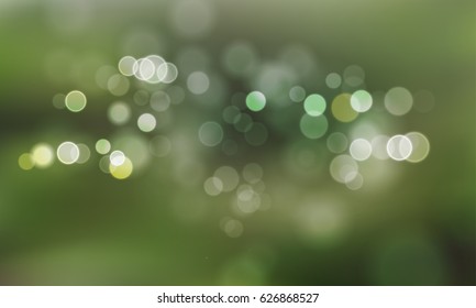 Light blurs or defocused lights spots and lens flare effect for vector background