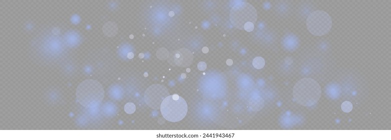 Light bokeh abstract background of Christmas lights bright blur of lights. On a transparent background.